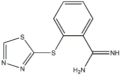 2-(1,3,4-thiadiazol-2-ylsulfanyl)benzene-1-carboximidamide Struktur