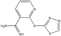 2-(1,3,4-thiadiazol-2-ylsulfanyl)pyridine-3-carboximidamide Struktur