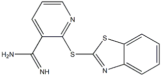 2-(1,3-benzothiazol-2-ylsulfanyl)pyridine-3-carboximidamide Struktur