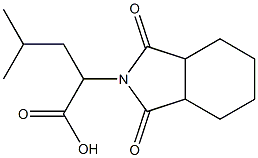 2-(1,3-dioxooctahydro-2H-isoindol-2-yl)-4-methylpentanoic acid Struktur