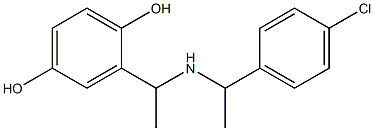 2-(1-{[1-(4-chlorophenyl)ethyl]amino}ethyl)benzene-1,4-diol Struktur