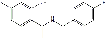 2-(1-{[1-(4-fluorophenyl)ethyl]amino}ethyl)-5-methylphenol Struktur