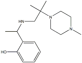 2-(1-{[2-methyl-2-(4-methylpiperazin-1-yl)propyl]amino}ethyl)phenol Struktur