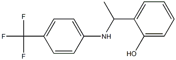 2-(1-{[4-(trifluoromethyl)phenyl]amino}ethyl)phenol Struktur