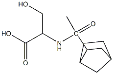 2-(1-{bicyclo[2.2.1]heptan-2-yl}acetamido)-3-hydroxypropanoic acid Struktur