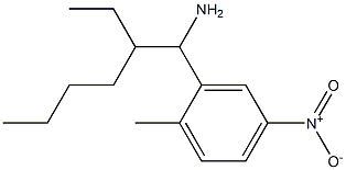 2-(1-amino-2-ethylhexyl)-1-methyl-4-nitrobenzene Struktur