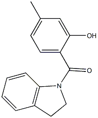 2-(2,3-dihydro-1H-indol-1-ylcarbonyl)-5-methylphenol Struktur