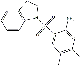 2-(2,3-dihydro-1H-indole-1-sulfonyl)-4,5-dimethylaniline Struktur