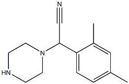 2-(2,4-dimethylphenyl)-2-(piperazin-1-yl)acetonitrile Struktur