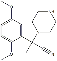 2-(2,5-dimethoxyphenyl)-2-(piperazin-1-yl)propanenitrile Struktur