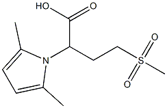 2-(2,5-dimethyl-1H-pyrrol-1-yl)-4-methanesulfonylbutanoic acid Struktur