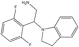 2-(2,6-difluorophenyl)-2-(2,3-dihydro-1H-indol-1-yl)ethanamine Struktur