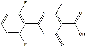 2-(2,6-difluorophenyl)-4-methyl-6-oxo-1,6-dihydropyrimidine-5-carboxylic acid Struktur