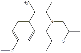 2-(2,6-dimethylmorpholin-4-yl)-1-(4-methoxyphenyl)propan-1-amine Struktur