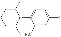 2-(2,6-dimethylpiperidin-1-yl)-5-fluoroaniline Struktur