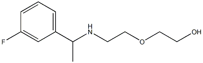 2-(2-{[1-(3-fluorophenyl)ethyl]amino}ethoxy)ethan-1-ol Struktur