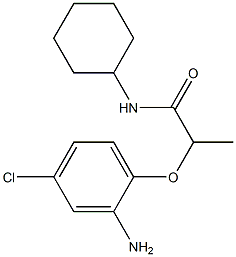 2-(2-amino-4-chlorophenoxy)-N-cyclohexylpropanamide Struktur