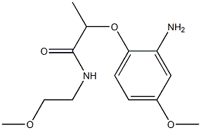 2-(2-amino-4-methoxyphenoxy)-N-(2-methoxyethyl)propanamide Struktur