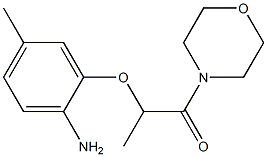 2-(2-amino-5-methylphenoxy)-1-(morpholin-4-yl)propan-1-one Struktur