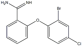 2-(2-bromo-4-chlorophenoxy)benzene-1-carboximidamide Struktur