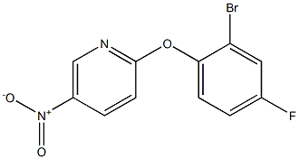 2-(2-bromo-4-fluorophenoxy)-5-nitropyridine Struktur