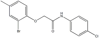 2-(2-bromo-4-methylphenoxy)-N-(4-chlorophenyl)acetamide Struktur