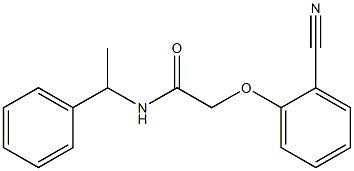 2-(2-cyanophenoxy)-N-(1-phenylethyl)acetamide Struktur