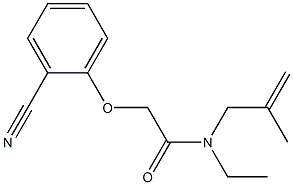 2-(2-cyanophenoxy)-N-ethyl-N-(2-methylprop-2-enyl)acetamide Struktur