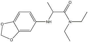 2-(2H-1,3-benzodioxol-5-ylamino)-N,N-diethylpropanamide Struktur