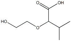 2-(2-hydroxyethoxy)-3-methylbutanoic acid Struktur