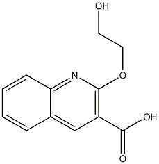 2-(2-hydroxyethoxy)quinoline-3-carboxylic acid Struktur