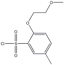 2-(2-methoxyethoxy)-5-methylbenzene-1-sulfonyl chloride Struktur