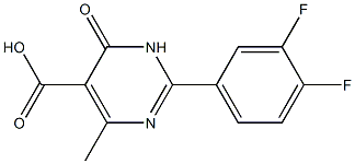 2-(3,4-difluorophenyl)-4-methyl-6-oxo-1,6-dihydropyrimidine-5-carboxylic acid Struktur