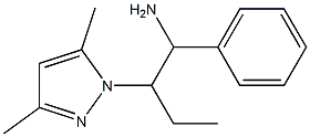 2-(3,5-dimethyl-1H-pyrazol-1-yl)-1-phenylbutan-1-amine Struktur