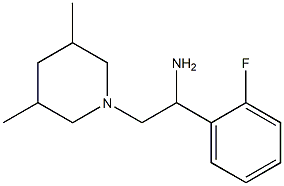 2-(3,5-dimethylpiperidin-1-yl)-1-(2-fluorophenyl)ethanamine Struktur