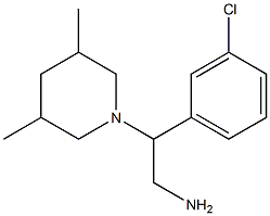 2-(3-chlorophenyl)-2-(3,5-dimethylpiperidin-1-yl)ethan-1-amine Struktur