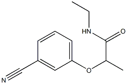 2-(3-cyanophenoxy)-N-ethylpropanamide Struktur