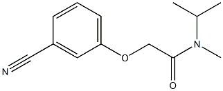 2-(3-cyanophenoxy)-N-methyl-N-(propan-2-yl)acetamide Struktur