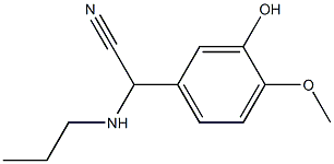 2-(3-hydroxy-4-methoxyphenyl)-2-(propylamino)acetonitrile Struktur