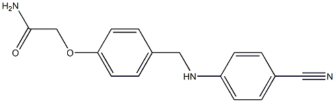 2-(4-{[(4-cyanophenyl)amino]methyl}phenoxy)acetamide Struktur