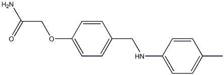 2-(4-{[(4-methylphenyl)amino]methyl}phenoxy)acetamide Struktur