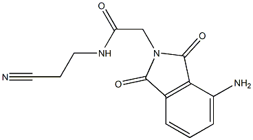 2-(4-amino-1,3-dioxo-2,3-dihydro-1H-isoindol-2-yl)-N-(2-cyanoethyl)acetamide Struktur