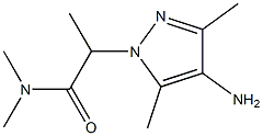 2-(4-amino-3,5-dimethyl-1H-pyrazol-1-yl)-N,N-dimethylpropanamide Struktur