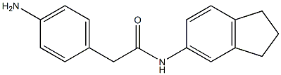 2-(4-aminophenyl)-N-(2,3-dihydro-1H-inden-5-yl)acetamide Struktur