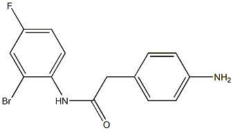 2-(4-aminophenyl)-N-(2-bromo-4-fluorophenyl)acetamide Struktur