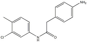 2-(4-aminophenyl)-N-(3-chloro-4-methylphenyl)acetamide Struktur