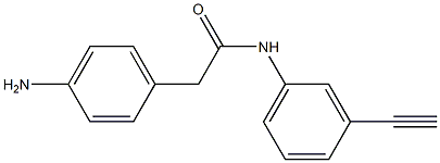 2-(4-aminophenyl)-N-(3-ethynylphenyl)acetamide Struktur