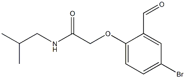 2-(4-bromo-2-formylphenoxy)-N-(2-methylpropyl)acetamide Struktur