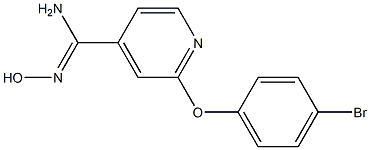 2-(4-bromophenoxy)-N'-hydroxypyridine-4-carboximidamide Struktur