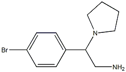 2-(4-bromophenyl)-2-pyrrolidin-1-ylethanamine Struktur